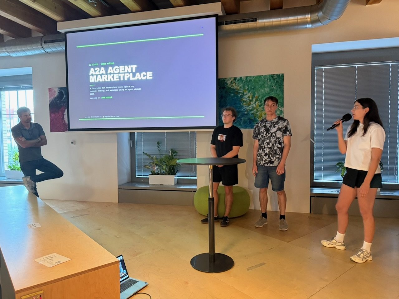 A2A Agent Marketplace pitched to the room